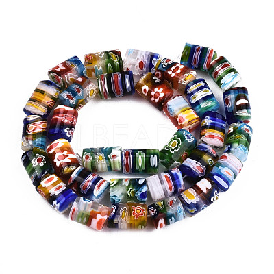 Handmade Millefiori Lampwork Beads Strands LAMP-S191-20-1