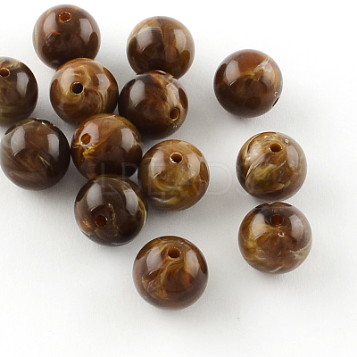 Acrylic Imitation Gemstone Beads OACR-R029-10mm-M-1