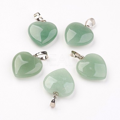 Natural Green Aventurine Pendants X-G-G956-B02-FF-1