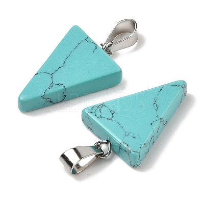 Synthetic Turquoise Pendants G-B127-04P-03-1