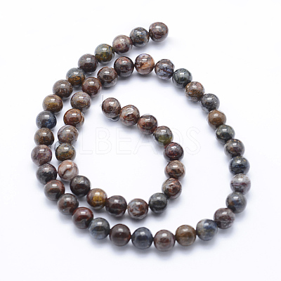 Natural Pietersite Beads Strands G-P336-01-8mm-1
