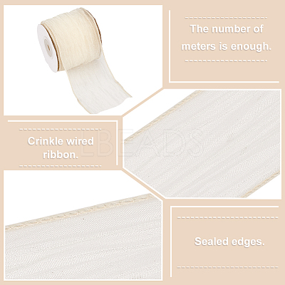 Organza Wrinkle Wired Ribbon OCOR-WH0078-278A-1