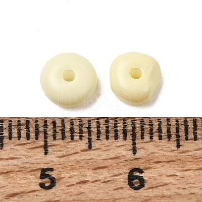 Baking Paint Opaque Glass Beads GLAA-A045-06I-1