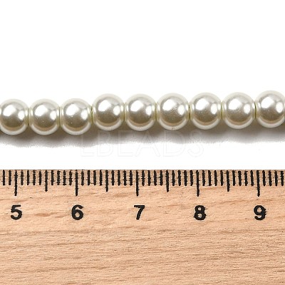 Eco-Friendly Dyed Glass Pearl Beads Strands HY-A008-6mm-RB020-1