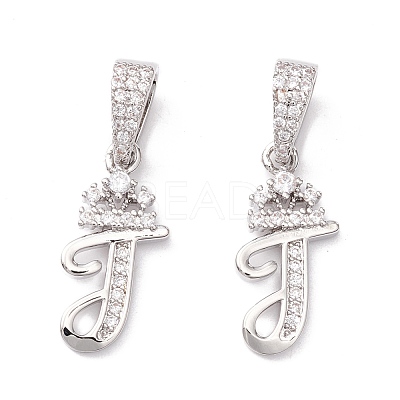Eco-Friendly Brass Micro Pave Cubic Zirconia Pendants KK-K265-01P-T-1