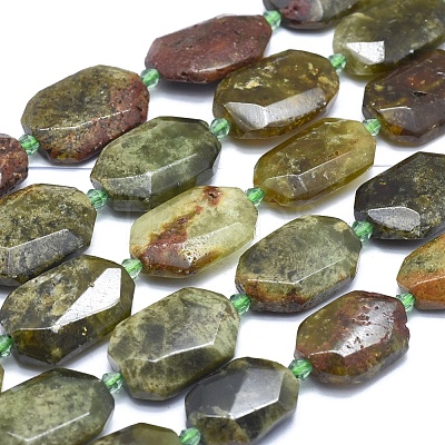 Natural Green Garnet Beads Strands G-O179-F09-1