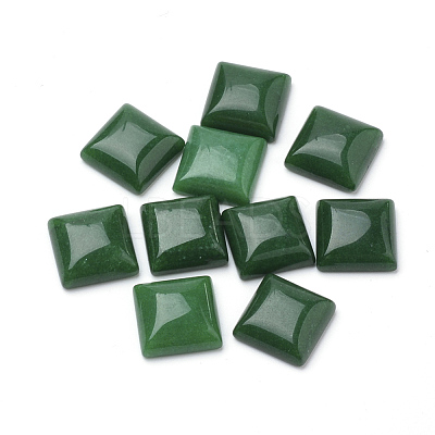 Natural White Jade Cabochons G-Q975-10x10-07-1