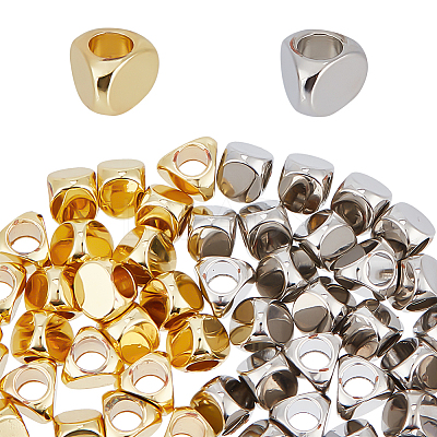 60Pcs 2 Colors Brass Spacer Beads KK-GO0001-36-1