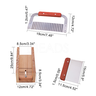 Wood Loaf Soap Cutter Tool Sets DIY-WH0109-01-1