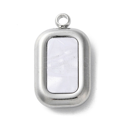 304 Stainless Steel Acrylic Pendants STAS-M091-02C-P-1