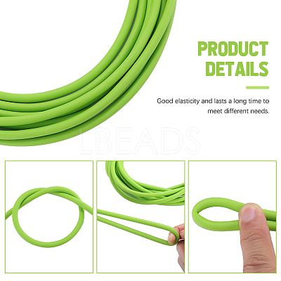 10M Round Rubber Elastic Cord Lanyard Rope EC-WH0008-02A-1