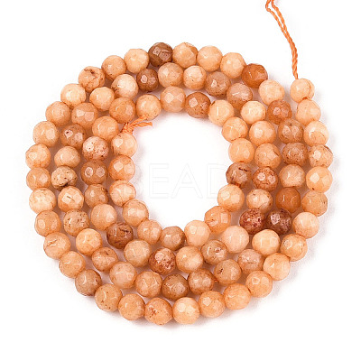 Dyed Natural White Jade Beads Strands G-T139-4mm-60-06-1