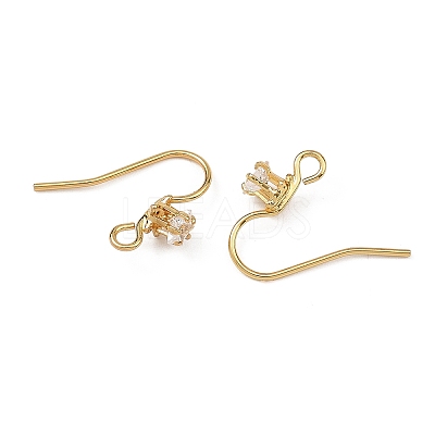 SHEGRACE Brass Pave Cubic Zirconia Earring Findings XGRQ4S971-739G-1