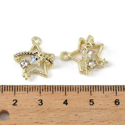 Alloy Micro Pave Clear Cubic Zirconia Pendants FIND-H024-16G-1