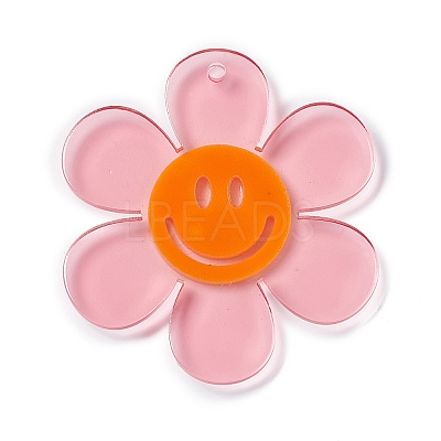 Transparent Acrylic Big Pendants OACR-P012-A03-1