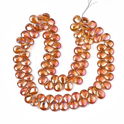 Electroplate Glass Beads Strand X-EGLA-S188-27-B01-1