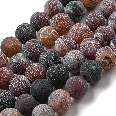 Natural Weathered Agate Beads Strands G-P538-A01-1