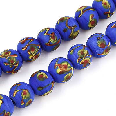 Handmade Lampwork Beads Strands LAMP-N028-05F-1