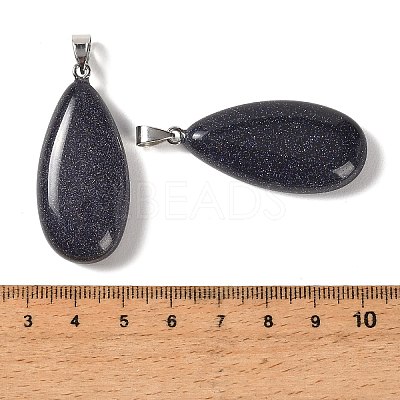Synthetic Blue Goldstone Pendants GG-CBACB71-02P-14-1