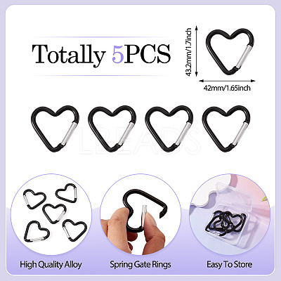 5Pcs Zinc Alloy Spring Gate Rings FIND-TA0009-73N-1