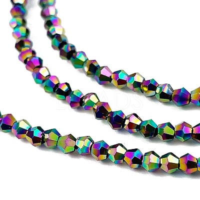 Transparent Electroplate Glass Beads Strands EGLA-A039-T2mm-UA02-1