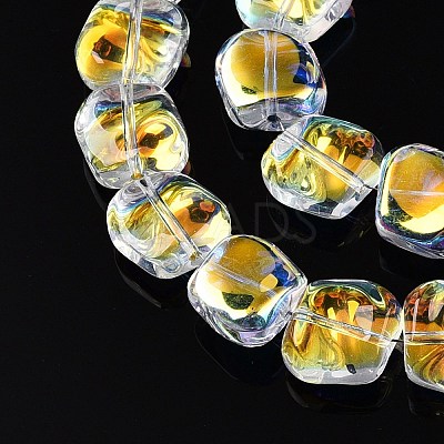 Electroplate Glass Beads Strands EGLA-N012-07B-1