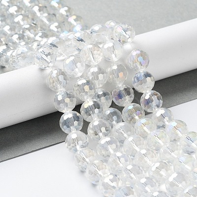 Electroplate Glass Bead Strands X-EGLA-R040-10mm-15-1