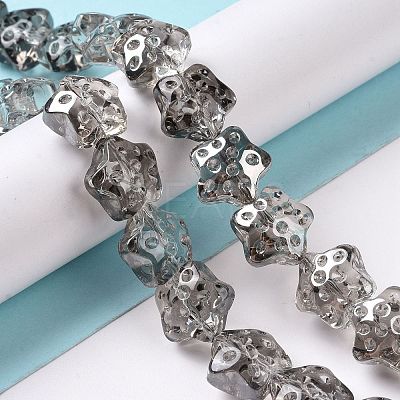 Transparent Electroplate Glass Beads Strands GLAA-C025-01-1