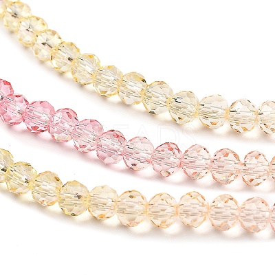 Transparent Painted Glass Beads Strands X1-DGLA-A034-T4mm-A09-1