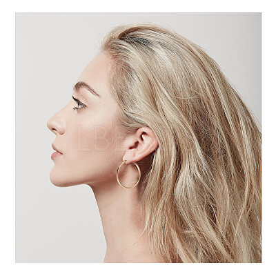 304 Stainless Steel Hoop Earrings EJEW-PH0002-02-1