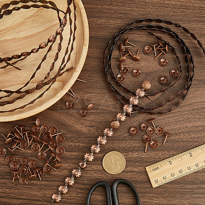 5Bags Flower Iron Decoration Strip FIND-GF0008-41A-R-1