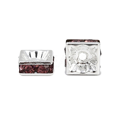 Brass Rhinestone Spacer Beads RSB074NF-17S-1