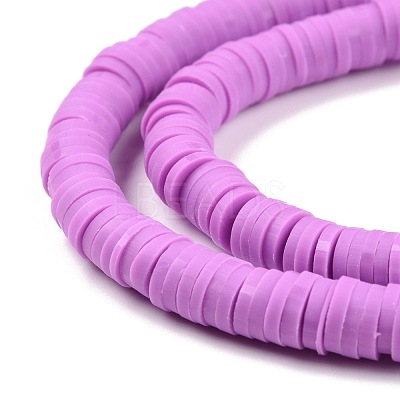 Handmade Polymer Clay Beads Strands CLAY-R089-6mm-Q061-1