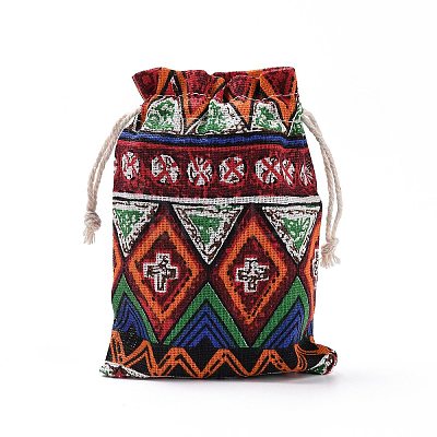 Polycotton(Polyester Cotton) Packing Pouches Drawstring Bags X-ABAG-T006-A22-1