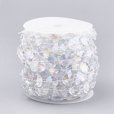 Plastic Beaded Trim Garland Strand AJEW-S071-07-1