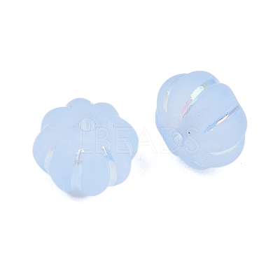 Frosted Transparent Acrylic Beads OACR-P029-03B-01-1