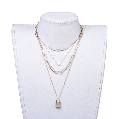 Double Layer Necklaces & Chain Necklaces Sets NJEW-JN02753-1
