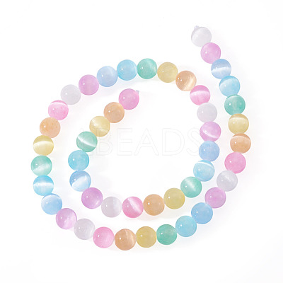 1 Strand Natural Selenite Beads Strands G-TA0002-88B-1