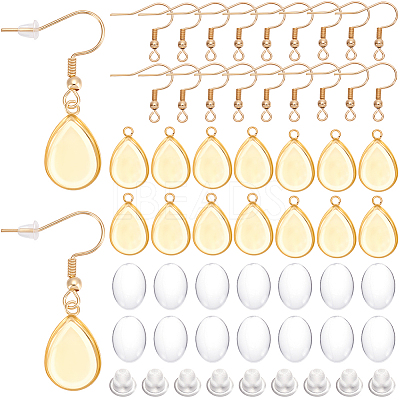 30Pcs 304 Stainless Steel Earring Hooks STAS-SP0002-06G-1