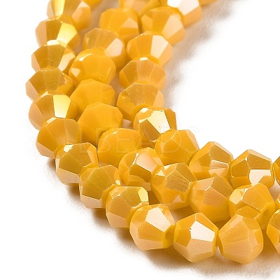 Opaque Solid Color Electroplate Glass Beads Strands X1-GLAA-F029-P4mm-A04-1