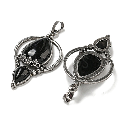 Natural Obsidian Pendants G-F766-04AS-05-1