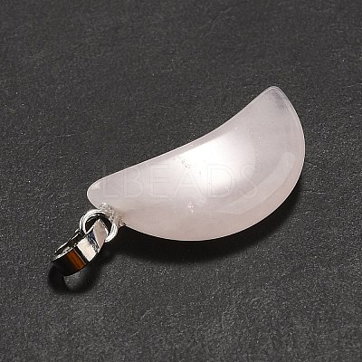 Natural Rose Quartz Pendants G-Z022-05E-1