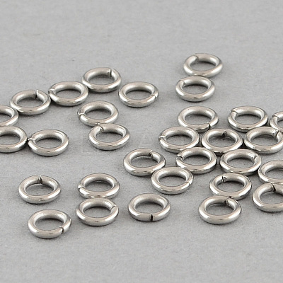 Tarnish Resistant 304 Stainless Steel Open Jump Rings A-STAS-Q186-02-3.5x0.7-1