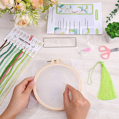 DIY Bookmarks Embroidery Starter Kit DIY-WH20816-004C-1