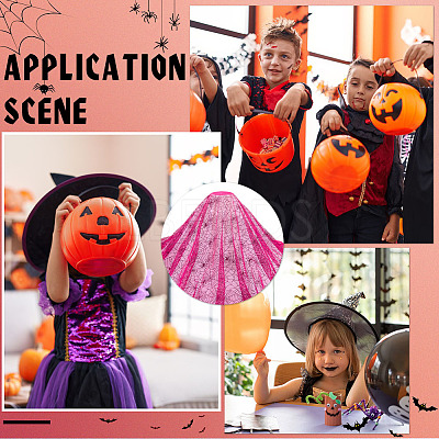 Halloween Theme Polyester Mesh Fabric DIY-WH0589-86A-1