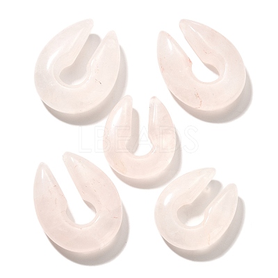 Natural Rose Quartz Ear Plugs Gauges G-I359-13B-02-1