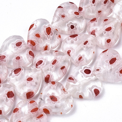 Handmade Millefiori Lampwork Beads Strands LAMP-N023-001L-1