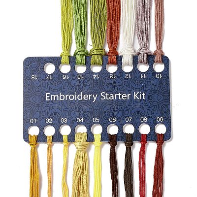 DIY Mushroom Pattern Embroidery Starter Kits LS-DIY-L068-01C-1