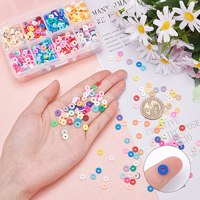 Handmade Polymer Clay Beads Strands CLAY-AR0001-03-1