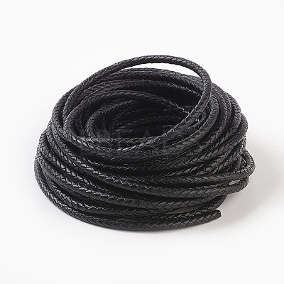 Braided Leather Cord with Core X-WL-F009-B02-5mm-1